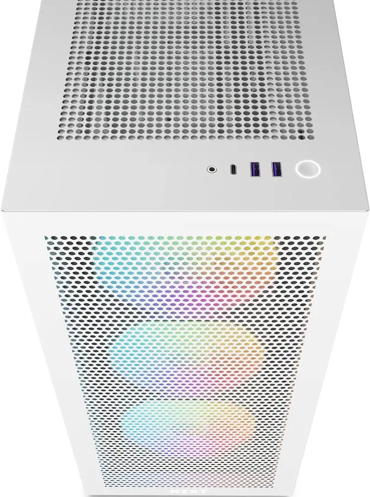 NZXT H7 Flow ATX RGB White - vue 3