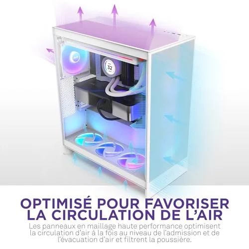 NZXT H7 Flow ATX White - vue 4