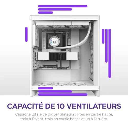 NZXT H7 Flow ATX White - vue 7