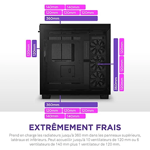 NZXT H9 Flow ATX White - vue 5