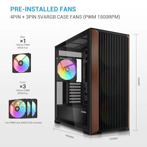 Sama Gears Z60 ATX RGB - vue 3