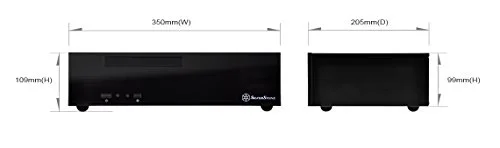 SilverStone SST-ML09B - Milo Boîtier PC Slim silencieux HTPC Mini-ITX noir - vue 3