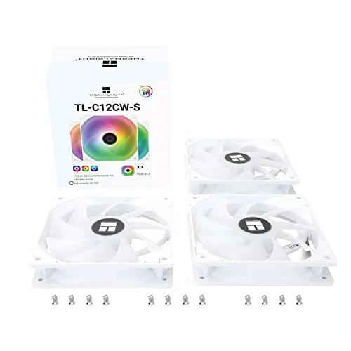Thermalright - TL-C12CW-S (Blanc) - 3x120mm - Pour boitier PC - Pack de 3 - vue 2