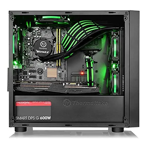 THERMALTAKE BOITIER PC Versa H17 Fenêtre - Mini Tour - Noir - Format Micro ATX (CA-1J1-00S1WN-00) - vue 9