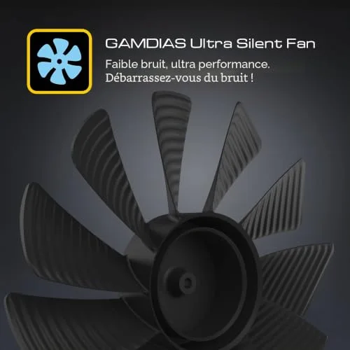 Ventilateur Boîtier PC - Gamdias - Aeolus M3 RGB - 12 cm - Noir - RGB - vue 2