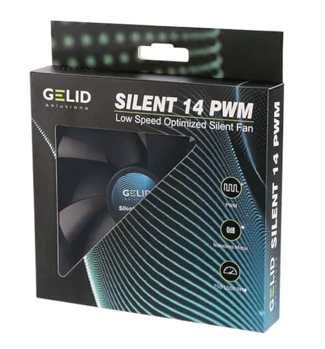 Ventilateur Boîtier PC Gelid Solutions Silent 14 PWM - noir - 140x140x25 mm/12 V - vue 2