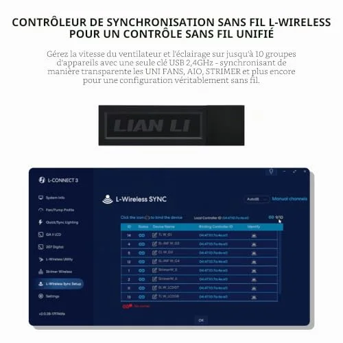 Ventilateur Boîtier PC sans fil reverse Lian-Li UNI FAN CL - vue 6