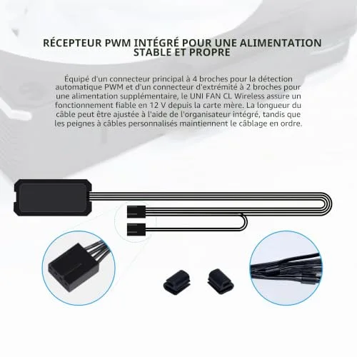 Ventilateur Boîtier PC sans fil reverse Lian-Li UNI FAN CL - vue 7