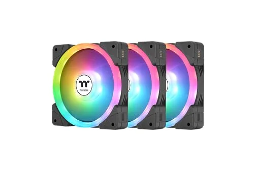 Ventilateur pour boitier PC - THERMALTAKE - SWAFAN EX12 ARGB Sync - Blanc - 3x120mm A-RGB - 5626-5711CFM - vue 2