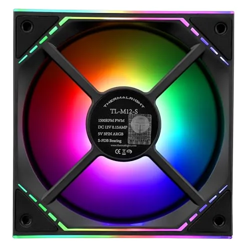 Ventilateur - THERMALRIGHT TL-M12-S - 120 mm - Pour boitier PC - Noir - vue 7