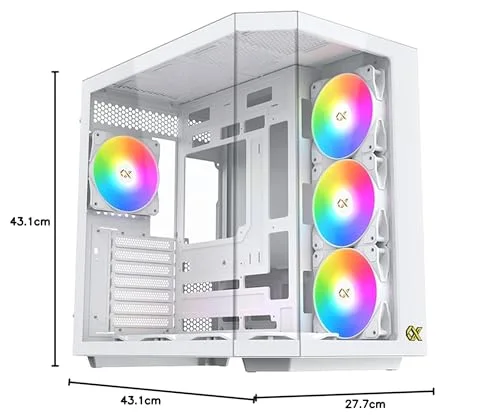 Xigmatek Cubi II White mATX RGB - vue 2