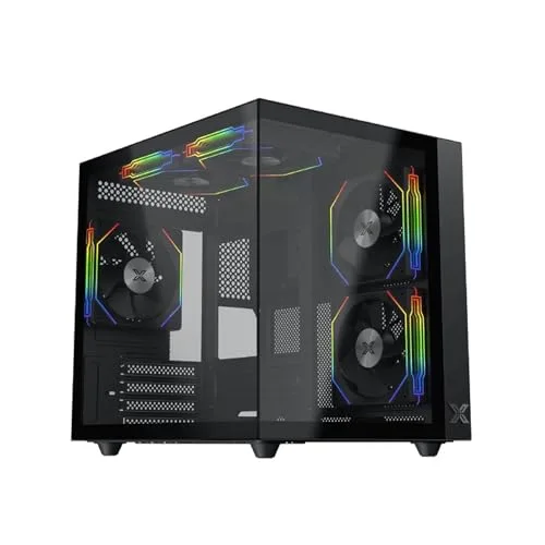 XIGMATEK Aqua M Lite Boîtier Micro-ATX Noir 5 ventilateurs ARGB