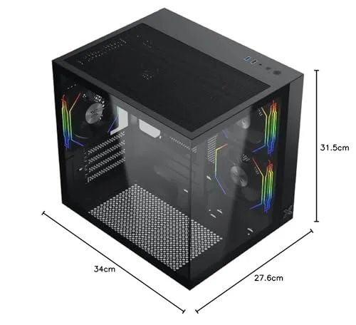 XIGMATEK - EN44410 - Aqua M Lite - Boitier PC sans alimentation - Cube - Format Micro-ATX - Noir - vue 6