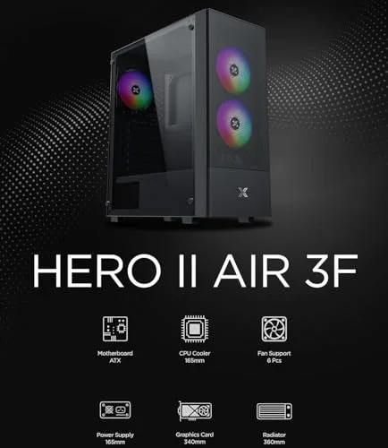 Xigmatek Hero II Air 3F ATX RGB - vue 3