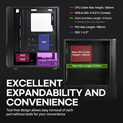 ZALMAN BOITIER PC S4 - Moyen Tour - Noir - Format ATX (S4BK) - vue 3
