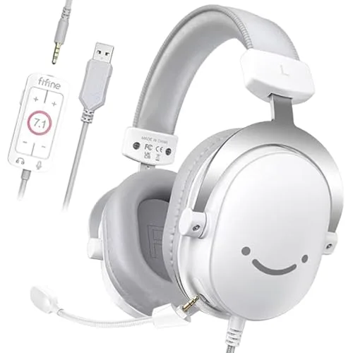 FIFINE AmpliGame H9 Casque Gaming 7.1 USB/Jack 3.5 mm Micro Détachable