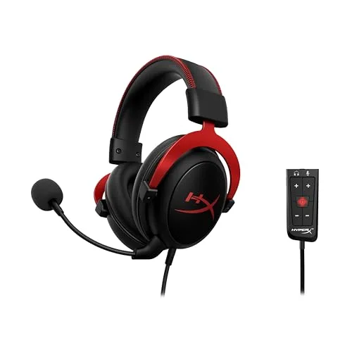 Casque Gamer Filaire - HyperX Cloud II - pour PC & console - Noir/Rouge - vue 6
