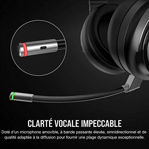 Corsair Virtuoso RGB Wireless Noir 50 mm Sans-fil Slipstream - vue 6