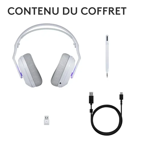 Logitech G G522 Lightspeed Blanc Sans-fil 2,4 GHz Bluetooth - vue 9