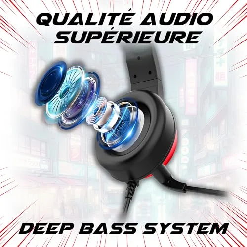 AKUMA SEINEN H03 Casque Gaming Filaire Ultra Léger 40 mm - vue 3