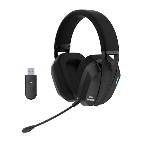 AKUMA SEINEN H01 WL Casque Gaming Sans Fil 3-en-1 Micro Détachable