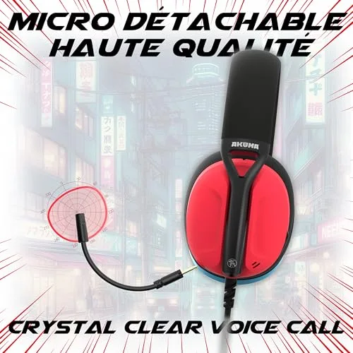 AKUMA SEINEN H03 Rouge/Bleu Filaire Jack 3.5mm - vue 4