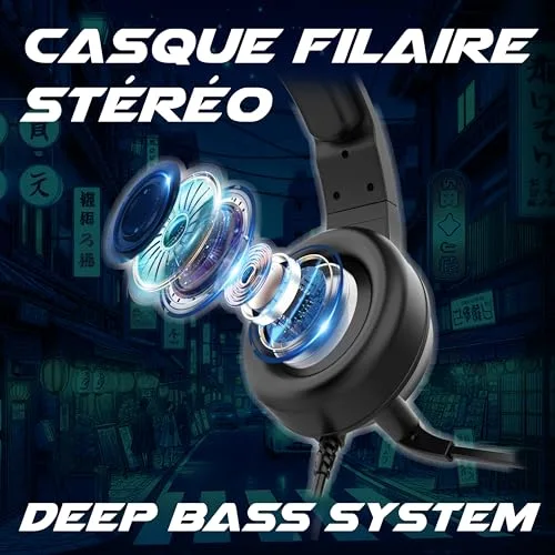 AKUMA SEINEN H02 Casque Gaming Filaire Stéréo 40mm - vue 2
