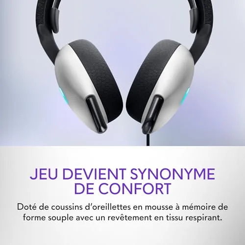 Alienware AW520H Casque Gaming Filaire Blanc Dolby Atmos - vue 5
