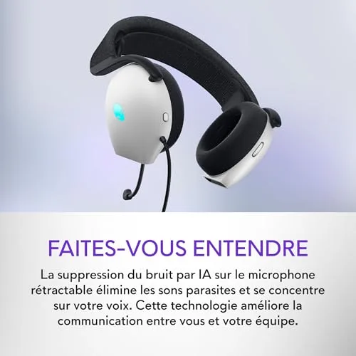 Alienware AW520H Casque Gaming Filaire Blanc Dolby Atmos - vue 6