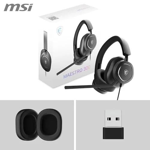 MSI Maestro 300 Casque Gaming Filaire USB-C 40 mm Néodyme - vue 7