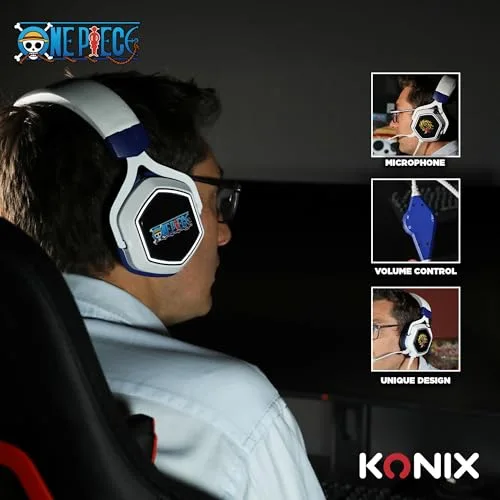 Casque Gaming - KONIX - One Piece 7.1 - Haut-parleurs 50 mm - Rétroéclairage - Micro amovible - vue 5