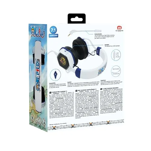 Casque Gaming - KONIX - One Piece 7.1 - Haut-parleurs 50 mm - Rétroéclairage - Micro amovible - vue 9