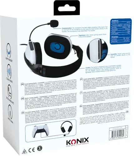 KONIX Skylite Casque Gaming Ultra-léger 218g Hi-Fi - vue 6