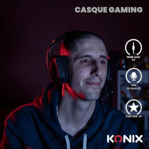 Konix Skylite Casque Gaming Ultra-léger 218g Micro Détachable - vue 2