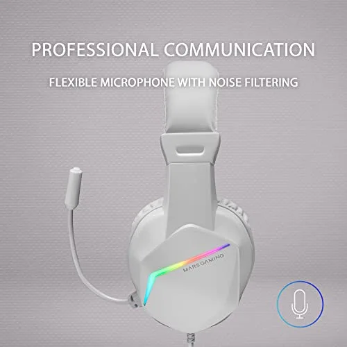 Mars Gaming MH122 Blanc Circum-aural FRGB 50 mm - vue 6