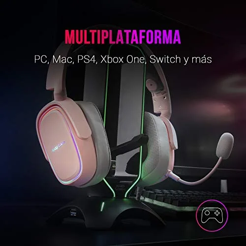 Mars Gaming MHAX Rose RGB Flow 53mm HiFi Filaire - vue 2