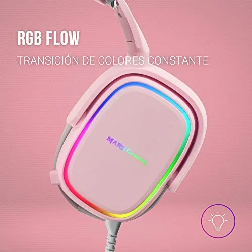 Mars Gaming MHAX Rose RGB Flow 53mm HiFi Filaire - vue 4