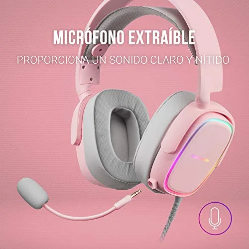 Mars Gaming MHAX Rose RGB Flow 53mm HiFi Filaire - vue 5