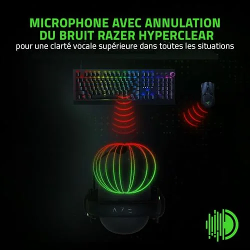 Razer BlackShark V2 X USB Noir 50mm TriForce - vue 2