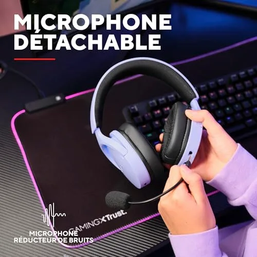 Trust Gaming GXT 491P Fayzo Casque Sans-Fil 7.1 Violet - vue 9
