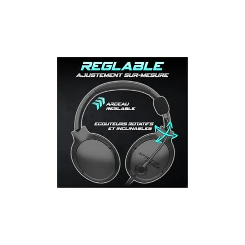 Spirit of Gamer PRO H4 DARK Filaire Jack 3,5 mm - vue 6