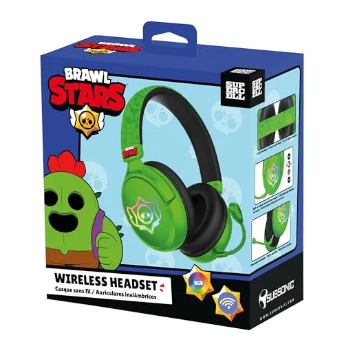 Subsonic Brawl Stars Brawl Casque Gaming Sans-fil LED - vue 7