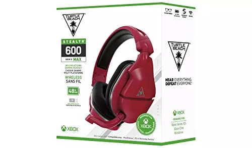 Casque Gaming TURTLE BEACH Stealth 600 Max Midnight Red - Rouge - Multiplateforme (TBS-2368-02) - vue 2