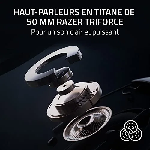 Razer BlackShark V2 Pro Sans-fil Haut-parleurs Titane 50mm - vue 3