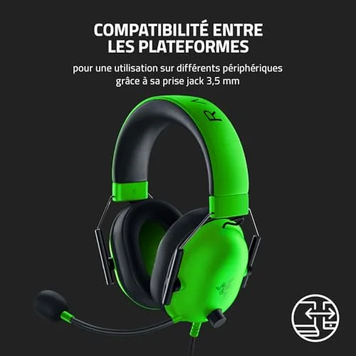Razer BlackShark V2 X Green 50mm Circum-aural Filaire - vue 8