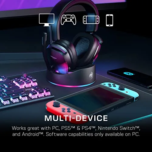 ROCCAT Syn Max Air Casque Gaming Sans Fil 3D Noir - vue 6