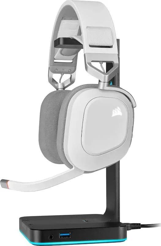 Corsair HS80 RGB Wireless Blanc - vue 5