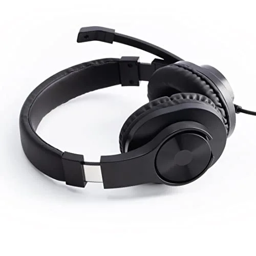 Hama Micro-casque supra-auriculaire filaire Stereo noir volume réglable Mise en sourdine du microphone ordinateur - vue 2