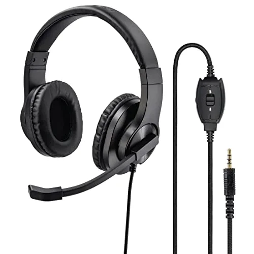 Hama Micro-casque supra-auriculaire filaire Stereo noir volume réglable Mise en sourdine du microphone ordinateur - vue 7
