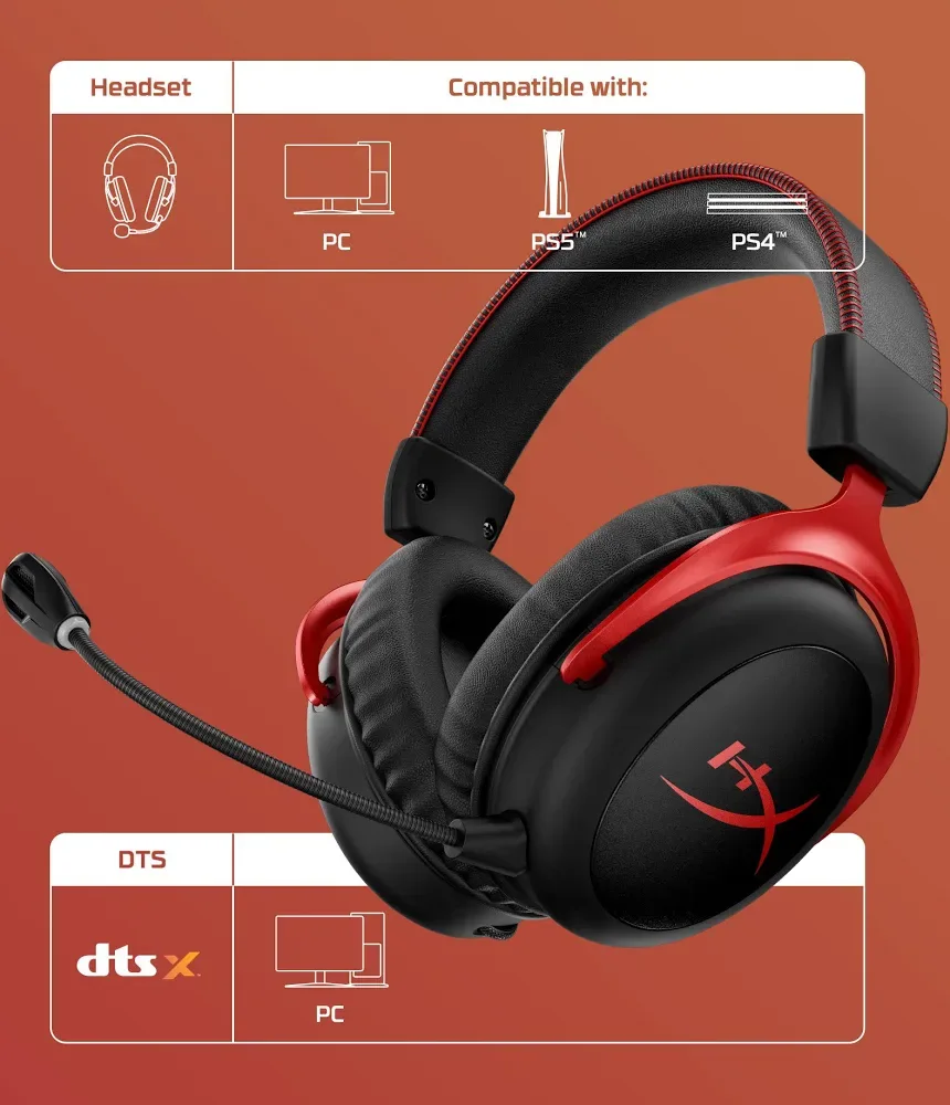 HyperX Cloud II Wireless Noir - vue 4